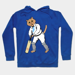 Cricket Batsman Cat Hoodie